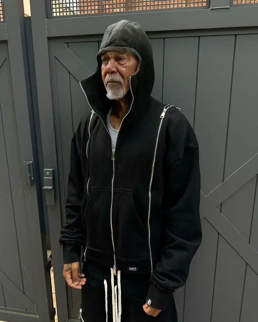 American style zipper cardigan hoodie American style unisex multi-zip casual sports high street hip hop streetwear hoodie set 240911