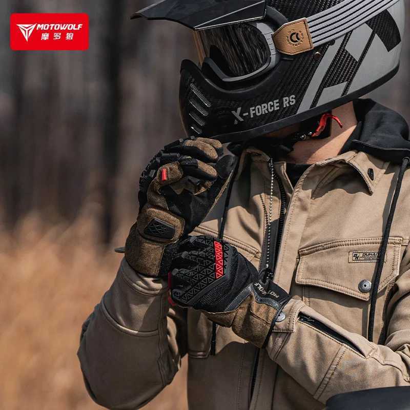 Mens full finger touch screen motorcycle gloves Accesorios Para Motos TPR Protector Luvas Para Guantes De Motocicista W240923