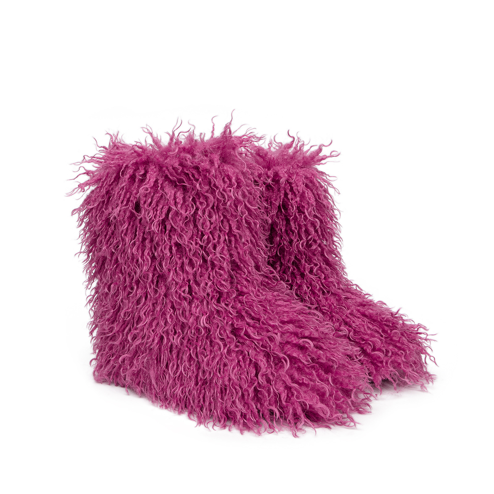 Imitation beach wool Women's winter faux fur midsole snow boots