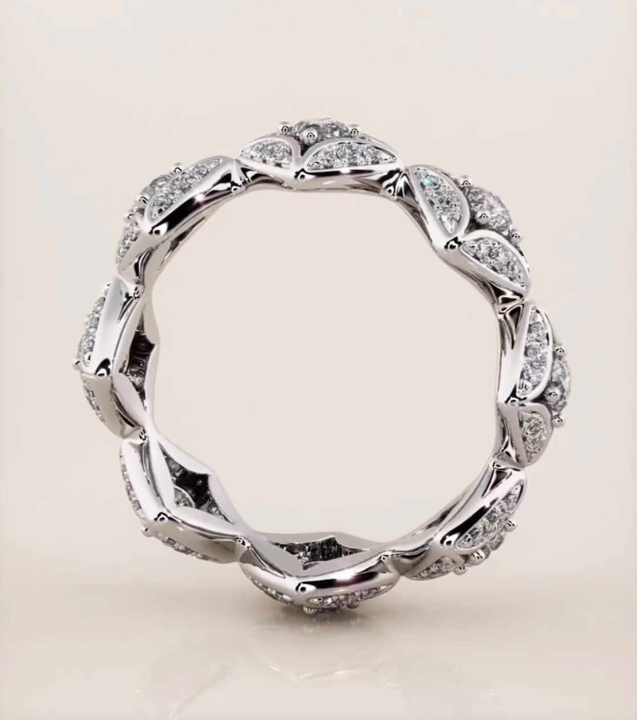 Sterg Sier CZ Dia Full Round Cut Wedding Band Jewelry Ring