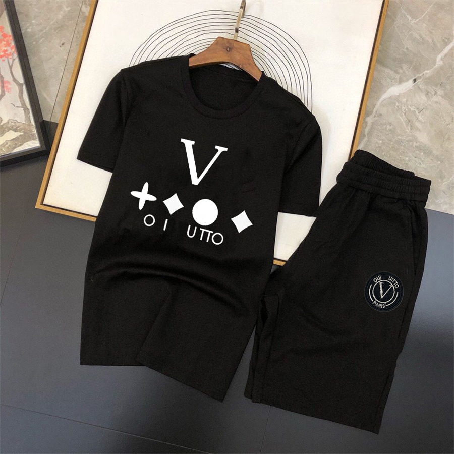 designer Mens Tracksuits Sets Jogger Sweatshirts Sports Jogging Suits man tracksuits Two Piece Set T Shirt Summer Printed Short Sleeve Shorts Asian size M-5XL