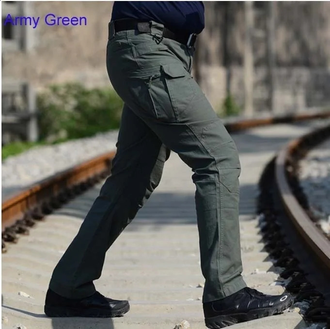 Mens Military Tactical Pants SWAT Trousers Multi-pockets Cargo Pants Training Men Combat Army Pants Work Safety Uniforms 240911