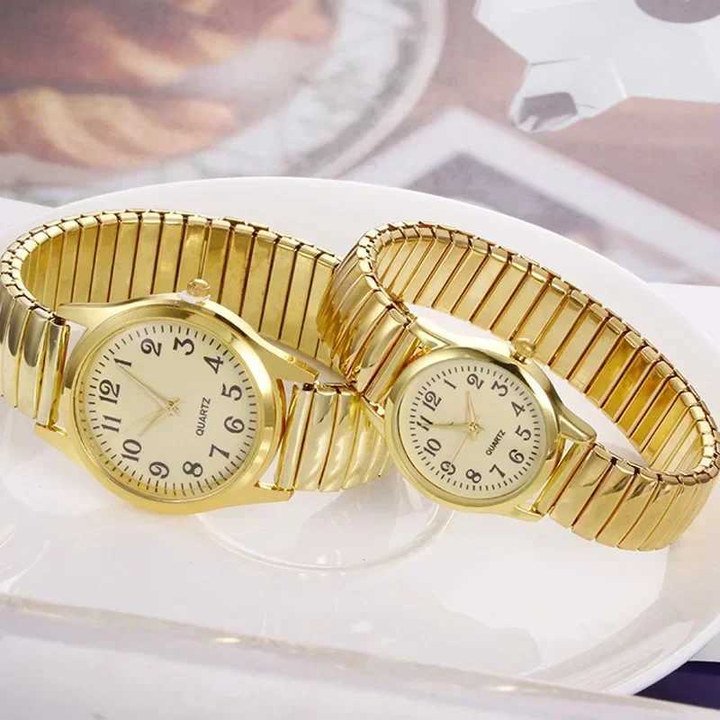 Man Women Couple Wrist Watches Stainless Steel Band Alloy Lovers Business Quartz Movement Wristwatch Elastic Strap Band WatchX240923