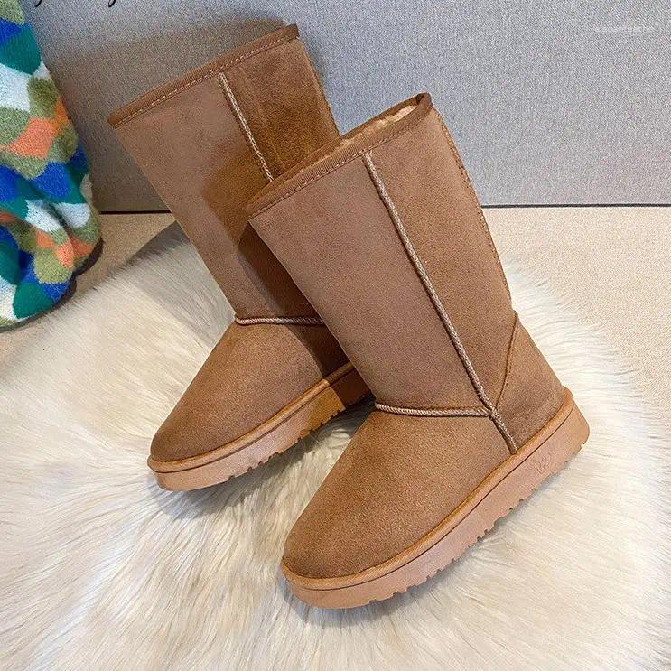 Boots Winter Snow Women Anti Slip Casual Woman Shoe Female Warm Plush Mid-calf Long Botas Mujer