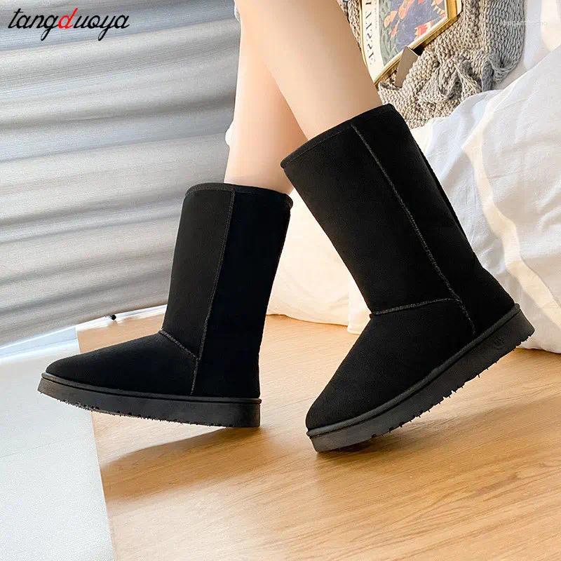 Boots Winter Snow Women Anti Slip Casual Woman Shoe Female Warm Plush Mid-calf Long Botas Mujer