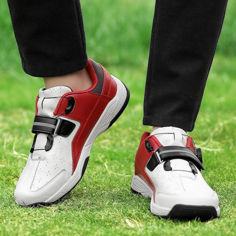 ddmytiger Men's and women's golf outdoor couple sports shoes, large rotating buckle, broken nails, anti slip casual shoes C