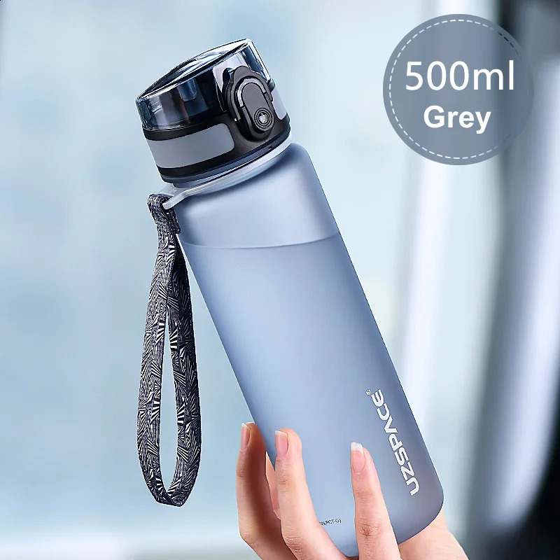 UZSPACE Sports Water Bottle BPA Free 5001000ml Tritan Frosted Plastic Leakproof Shaker Tea Filter Cup For Outdoor Travel Gym 240923