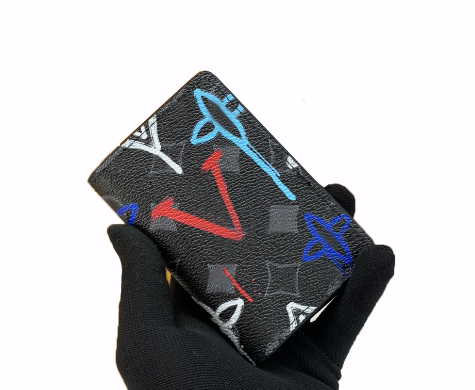 Designer Unisex Macassar Wallets for Men's and Women's Elegant Fashion Short Purse Premium Quality Classic Floral & Monogrammed Slim Card Holder with Box and Dust bag