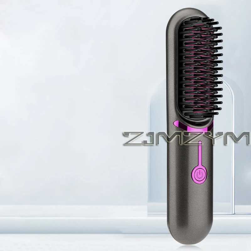 Wireless hair straightener USB charging fast heating hair straightener brush multifunctional ceramic hair straightener CL240923
