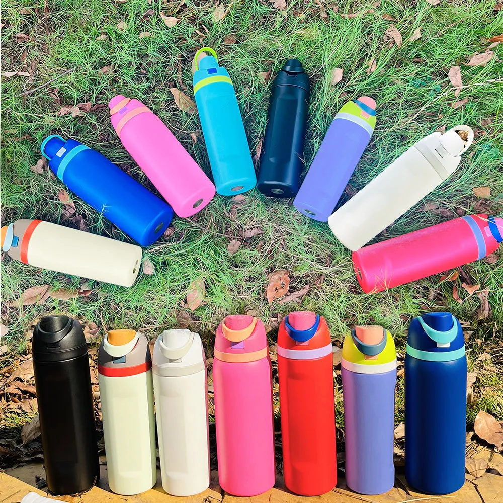 Three Capacity owala sports style stainless steel tumblers 19oz 24oz 32oz out going water bottle drinking tumbler outdoor camping cup vacuum insulated
