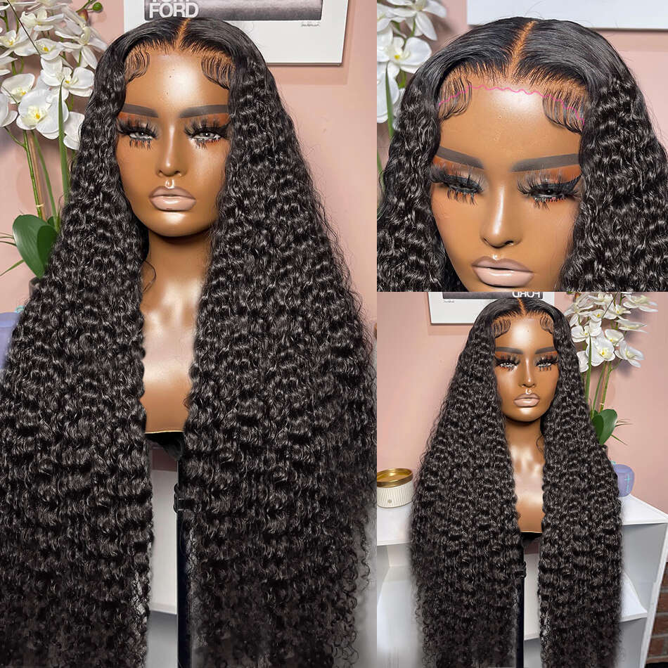 250% Loose Deep Wigs Brazilian 30 Inch Water Wave 4x4 5x5 Lace Closure Curly Glueless Wig 100% Human Hair Ready To Wear