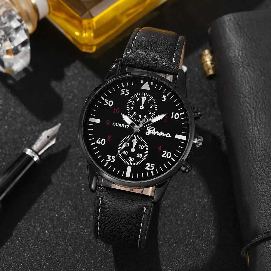 New mens versatile fashion watches foreign trade hot business two-eye watch wristwatch gift watchX240923