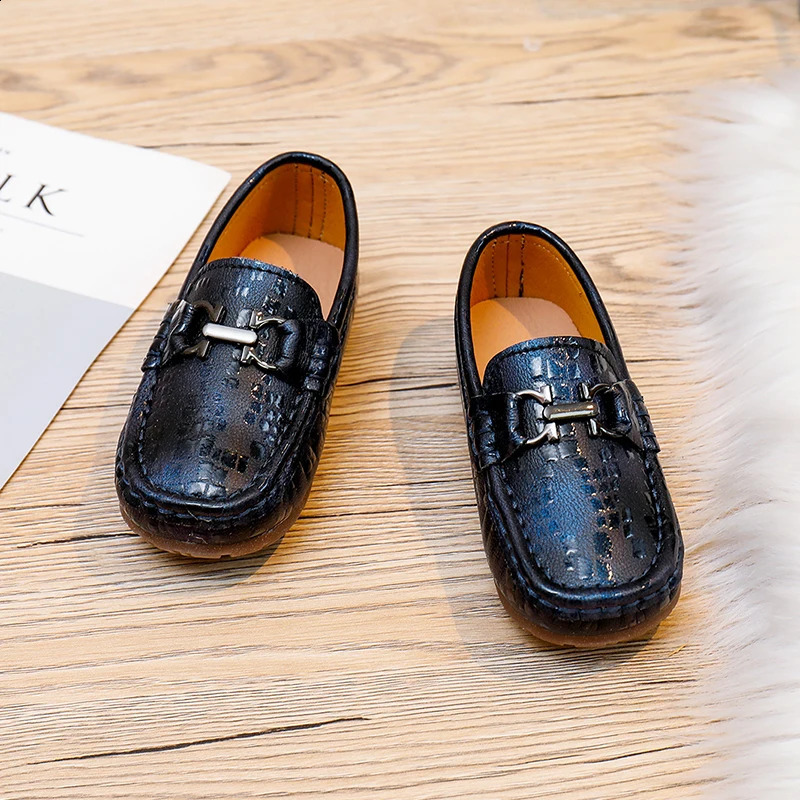 Childrens Genuine Leather Kids Loafers Baby Little Boys Girls Moccasins Toddler Flats Casual Boat Wedding Shoes 240921
