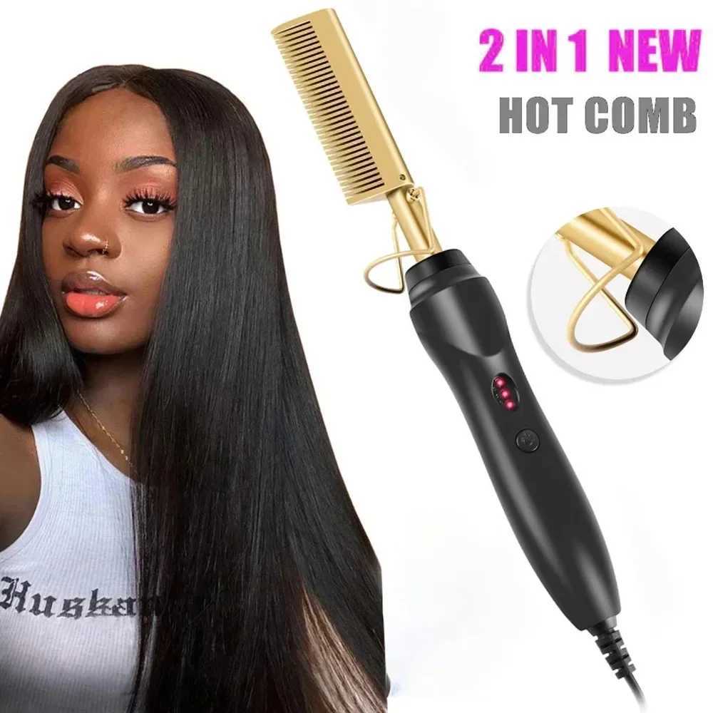 Electric heating comb straightener curling iron flat iron wet iron straightening brush straightening styling tool CL240923