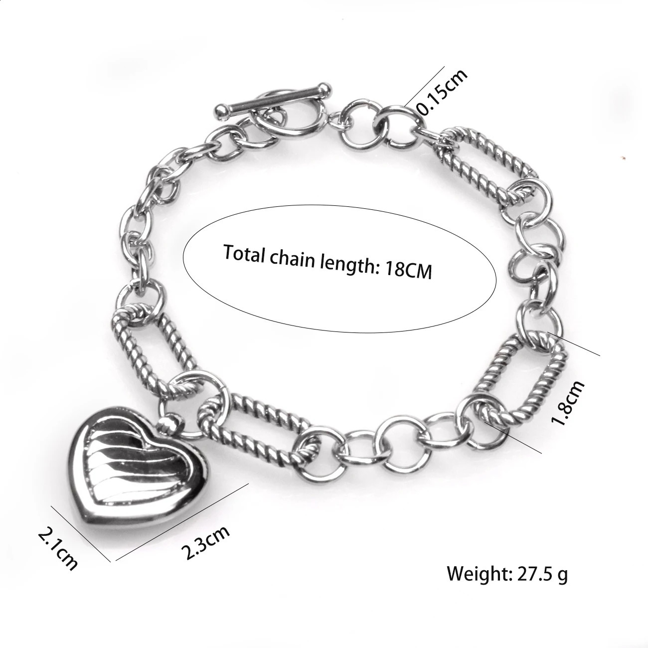Two stainless steel heart-shaped womens jewelry sets love necklace bracelets Valentines Day gifts 240920