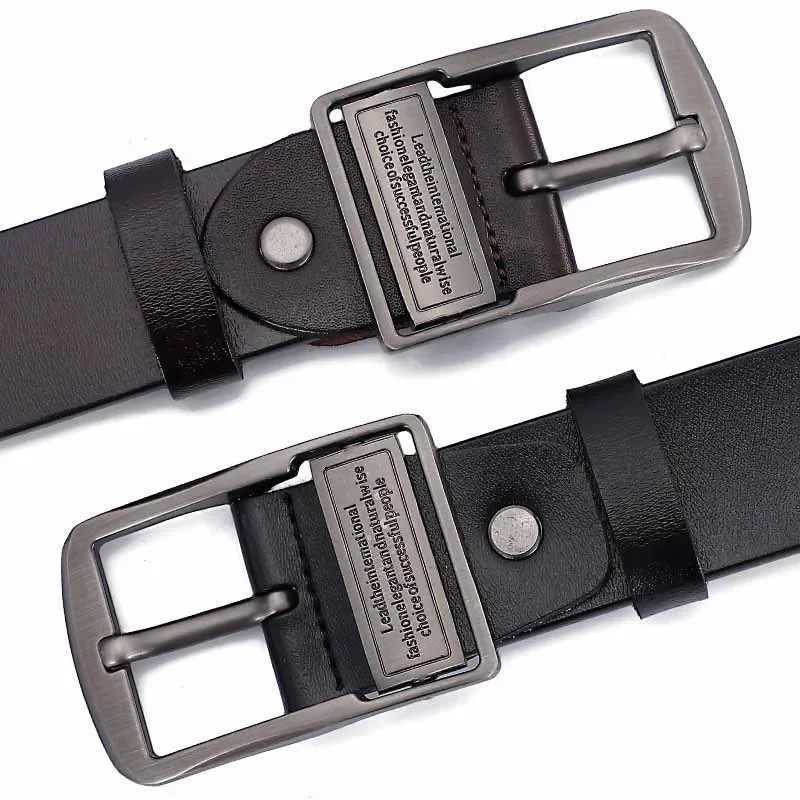 2023 Real Genuine Leather Belts for Men Luxury Designer Brand High Quality Plus Size 130 140 150 160 170 cm Male Pin Buckle BeltX240923