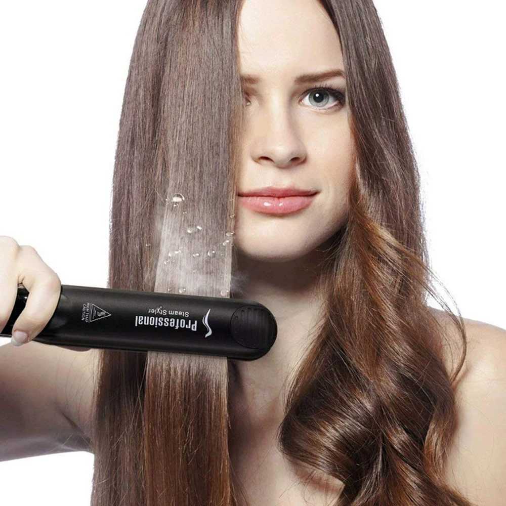 Steam straightener professional salon ceramic tourmaline steam straightener CL240923