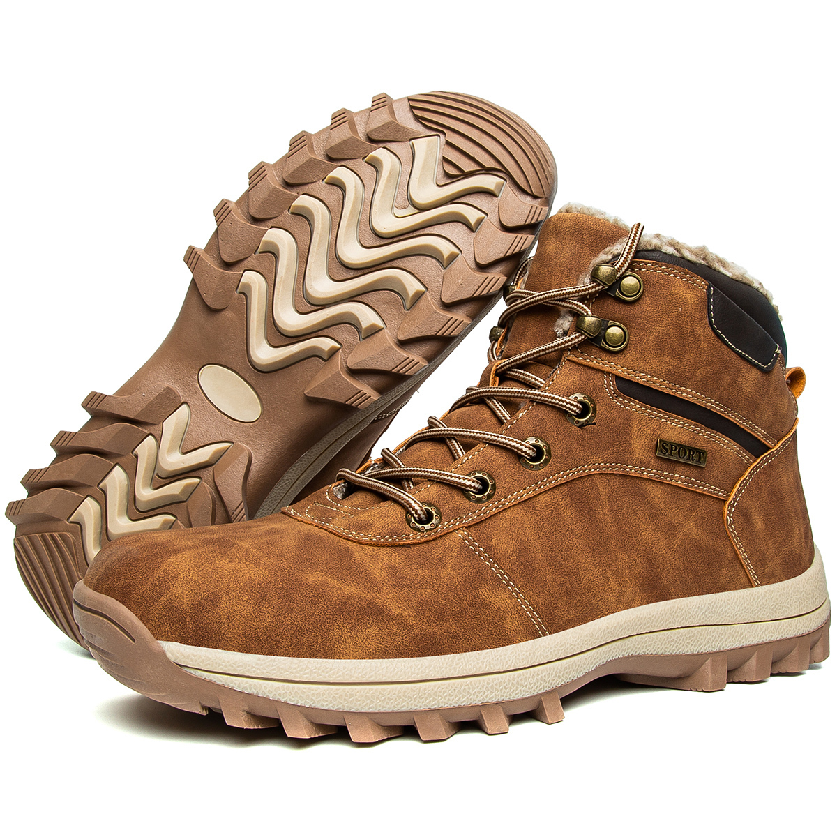 2024 Large Size 39-48 Couples Plus Plush Mountaineering Men's And Women's Cotton Shoes
