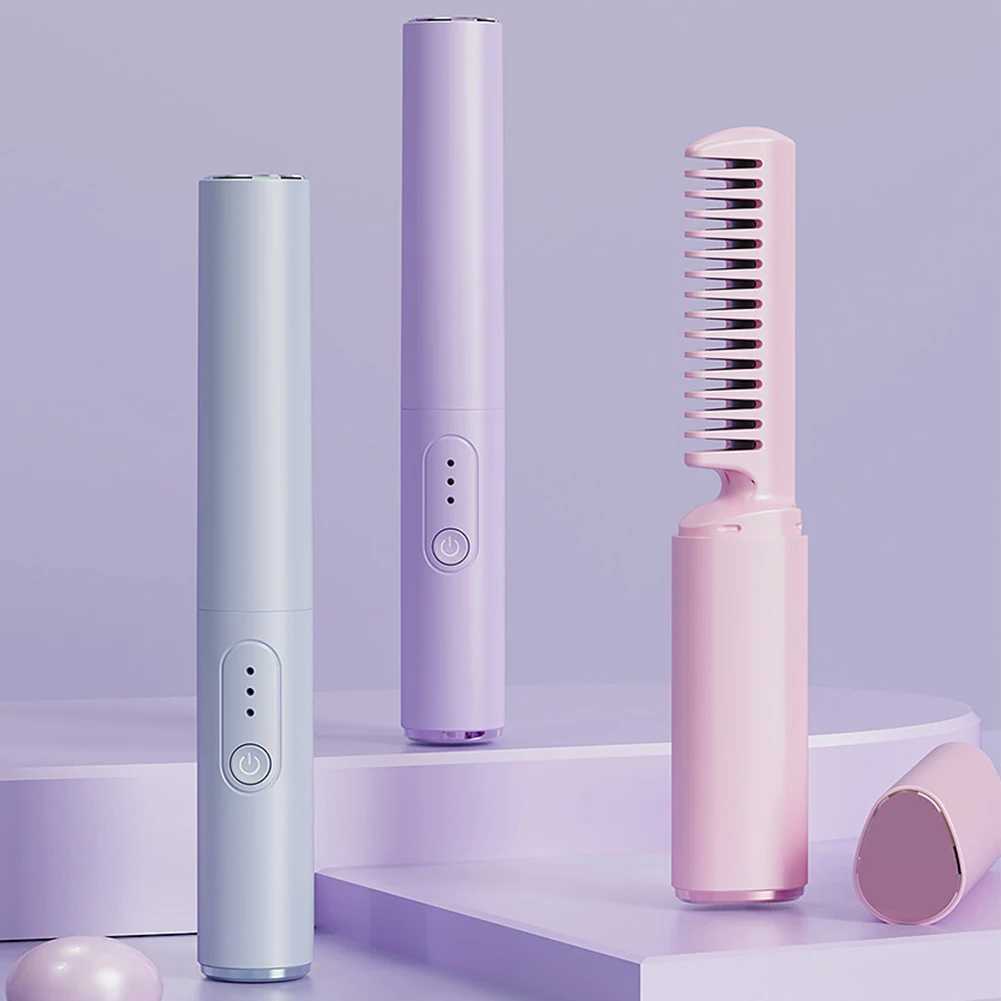 Personal care multifunctional hair brush USB charging mini straightener cordless female straightener CL240923