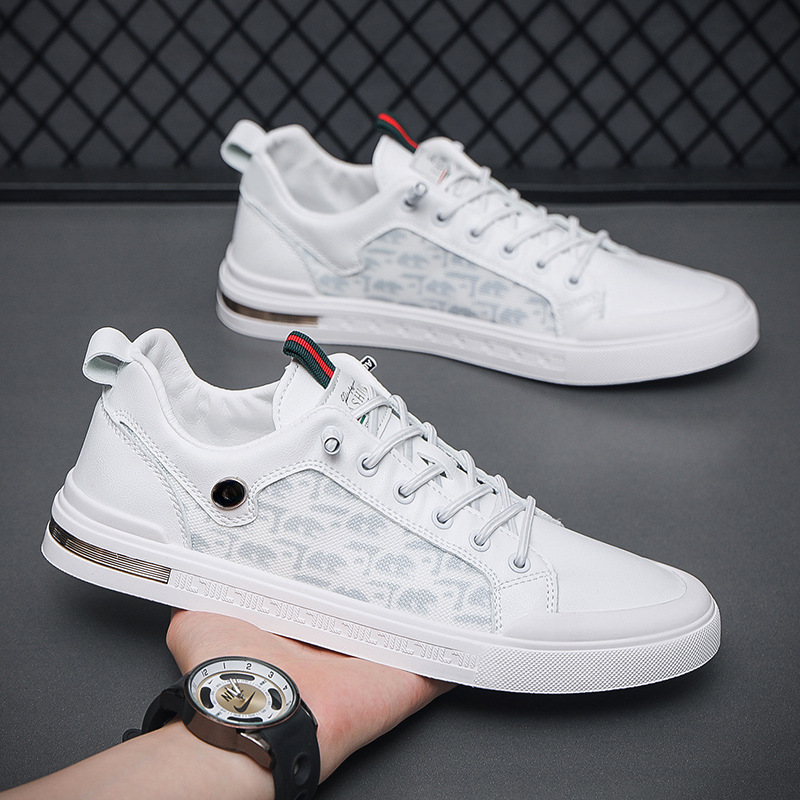 2024 Summer New Korean Style Fashion Casual Board Breathable Mesh Soft Bottom Thin Sports White Shoes Men Designer shoes dh1102219088 dh1102219088