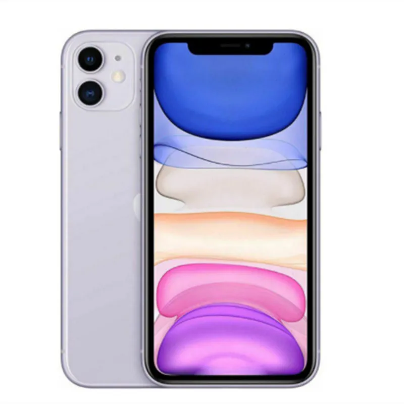 Original Apple Refurbished iPhone 11 unlocked cell phones A13 Hexa Core 64GB 6.1inch IOS 12MP 4G Lte Cellphone