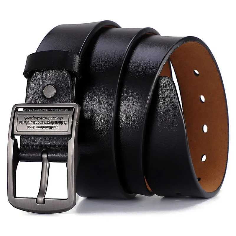 2023 Real Genuine Leather Belts for Men Luxury Designer Brand High Quality Plus Size 130 140 150 160 170 cm Male Pin Buckle BeltX240923