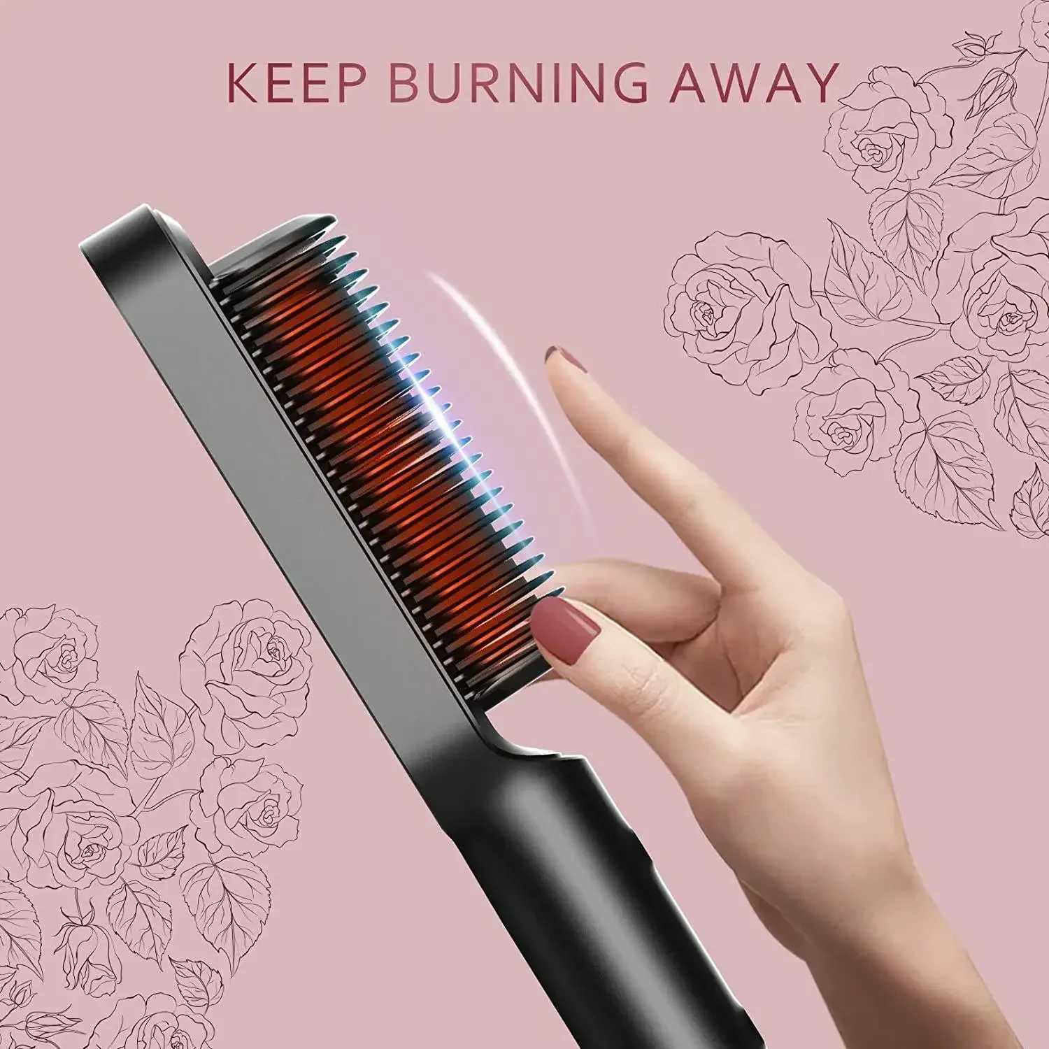 Mini straightener hot comb hot selling custom hairstyle tool straightening brush straightener CL240923