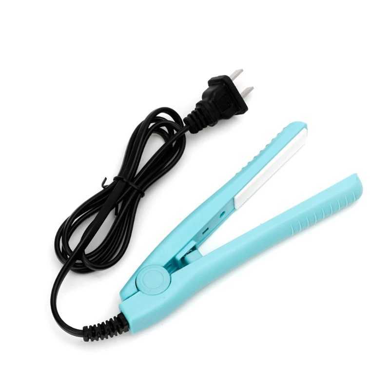 New Hot Mini Portable Black Pink Blue Ceramic Iron Straight Hair Curler CL240923