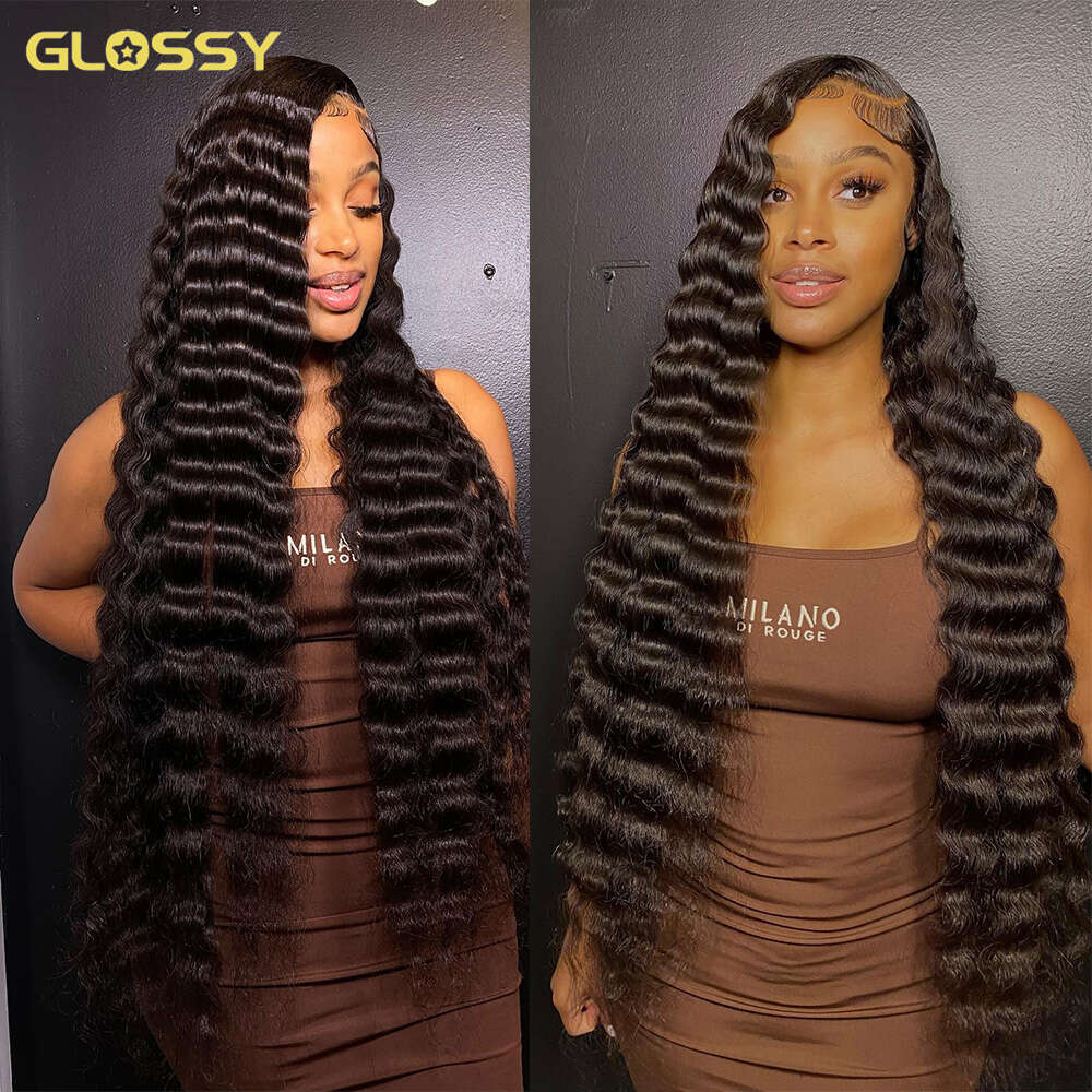 250 Density 13x6 Hd Loose Deep Wave Frontal Wig 30 34Inch Glueless 13x4 Curly Lace Front Human Hair Wigs For Women On Sale