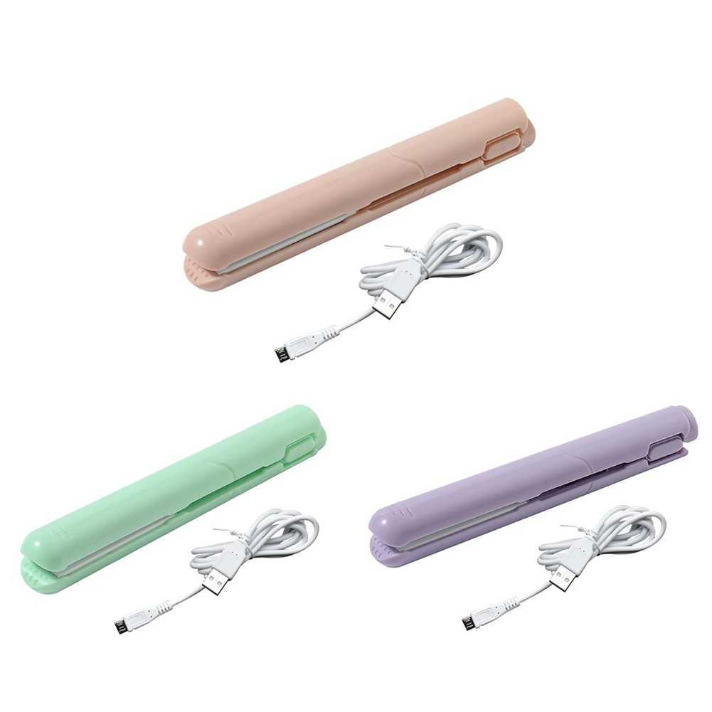2-in-1 Mini Curling Flat Iron Ceramic USB Electronic Splicing Curler Straight Styling Tool Curler Flat Iron CL240923