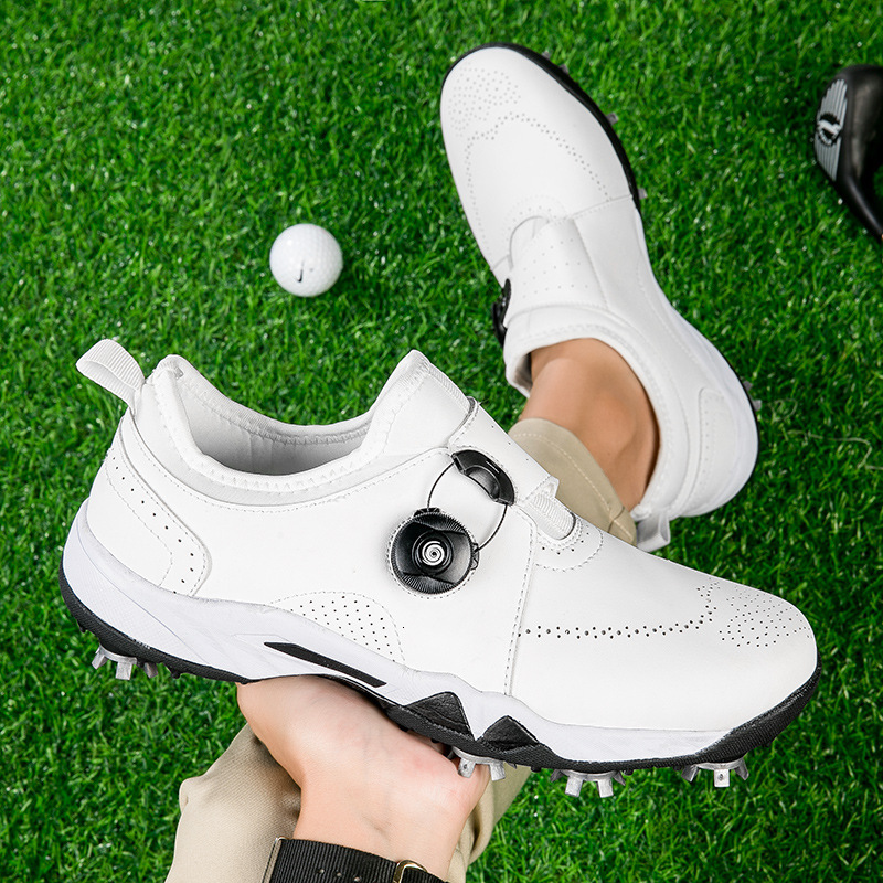 ddmytiger Hot selling 2024 summer plus size couple non slip golf shoes, detachable professional sole rotating button shoes C ddmythur