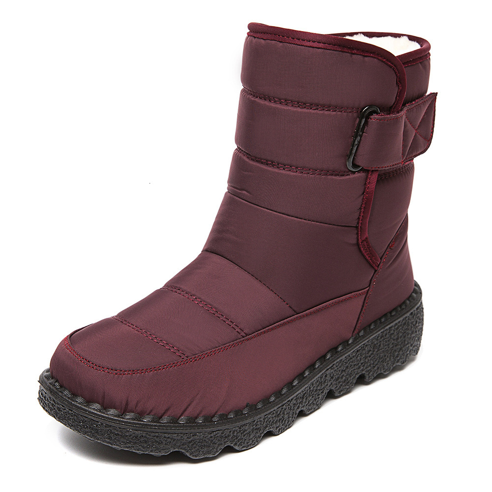 2025 New Winter With Platform Snow Botas De Mujer Waterproof Low Heels Ankle Boots Female Women Shoes
