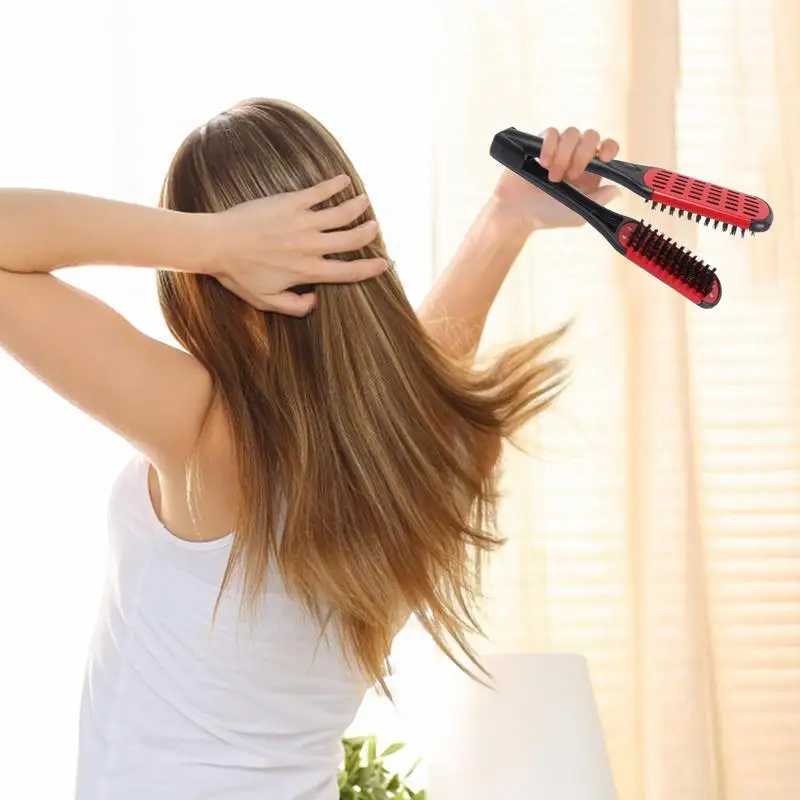 Straight comb bristle clip brush bristle clip double-sided brush hair straightener from a hair salon CL240923
