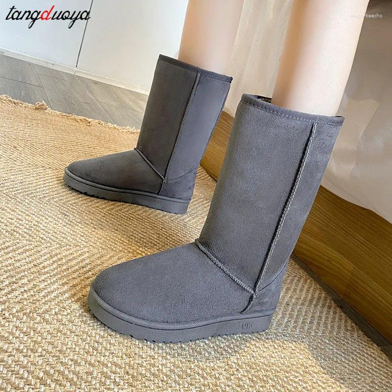 Boots Winter Snow Women Anti Slip Casual Woman Shoe Female Warm Plush Mid-calf Long Botas Mujer