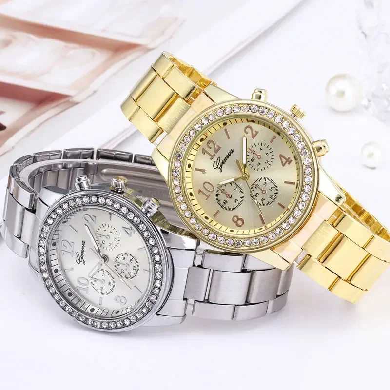 Diamond Inlaid Fashionable Womens Watches Fashion Steel Band for Women Watch Metal Strap Quartz Wristwatches Relojes Para DamasX240923