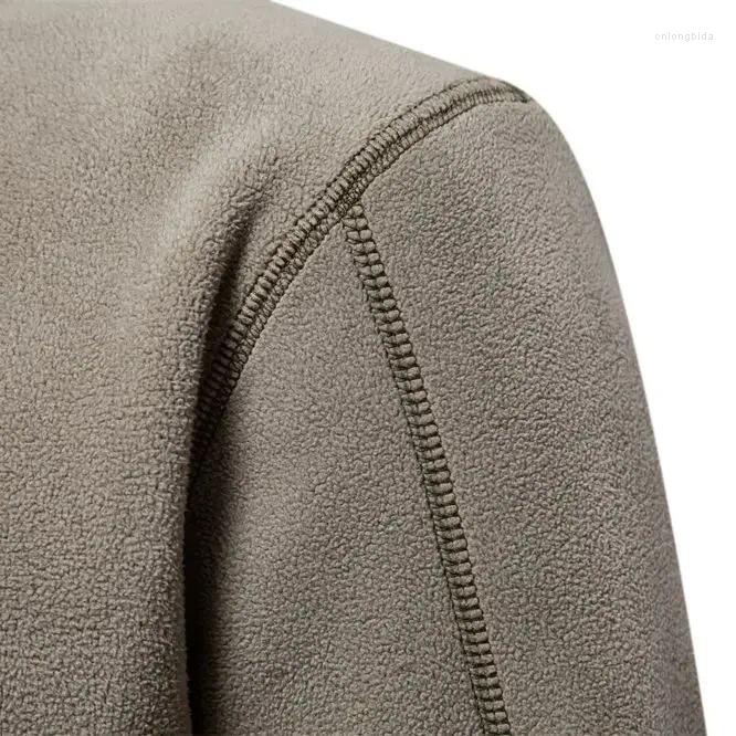 Mens Hoodies Autumn Winter Mens Sweatshirt Stand Neck Half Zip Long Sleeve Hoodie High-quality Fashion Versatile Fleece Sweaters Men