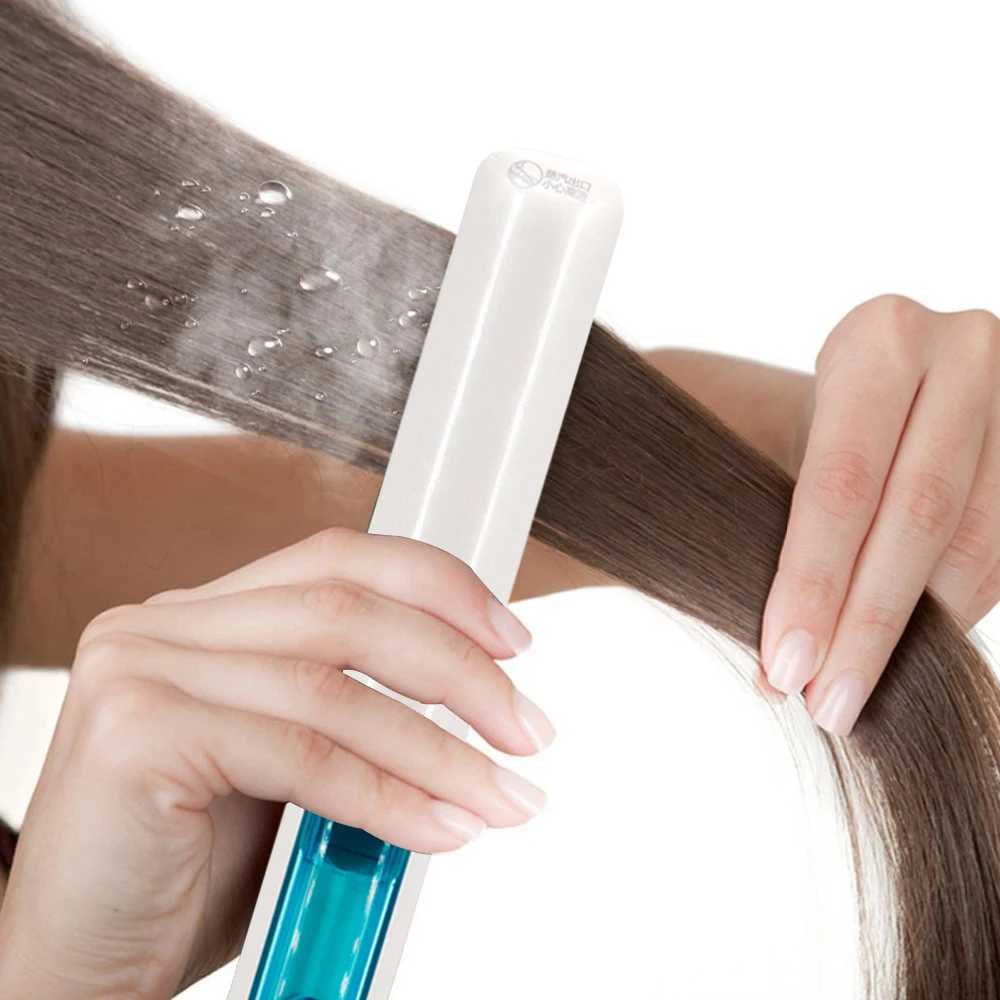 Steam straightener 230 hair flat iron ceramic coated board smooth hair care iron wet dry use CL240923