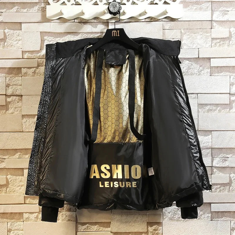 Mens Hooded Casual Padding Jacket Thick Warm Winter Men Clothing Puffer Jackets Cold Coats Parkas Streetwear Warm Clothing 4XL 240921