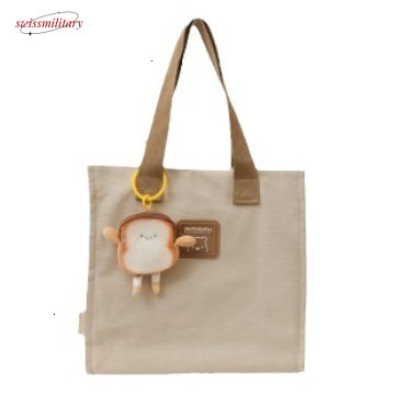 Large capacity student tutoring casual and versatile, single shoulder canvas bag, simple three-dimensional handbag, women's bag #28 Swissmilitary
