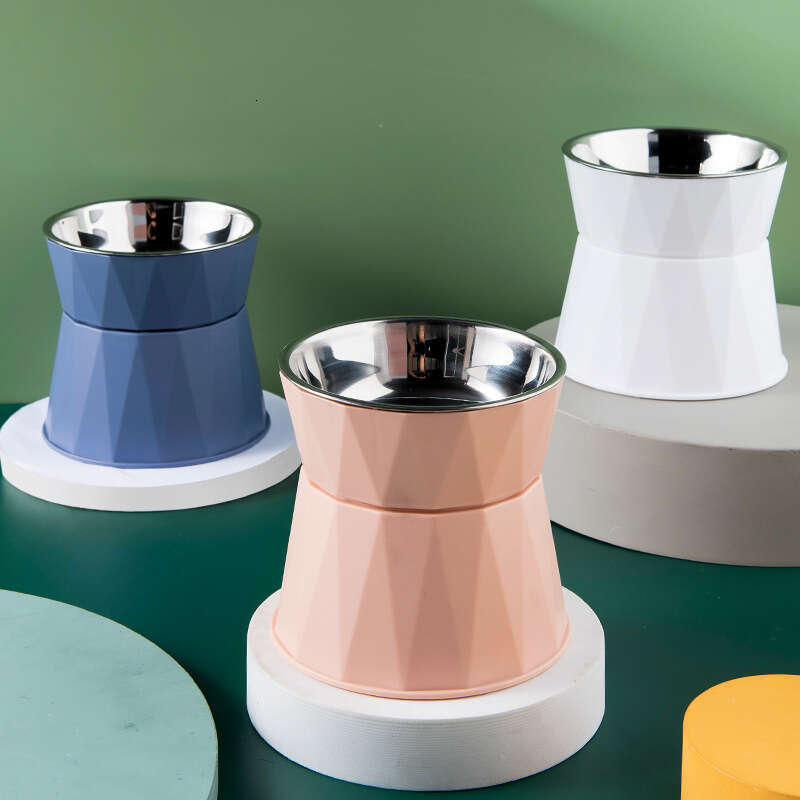 New non-magnetic steel dog and cat feeding bowl, plastic pet supplies