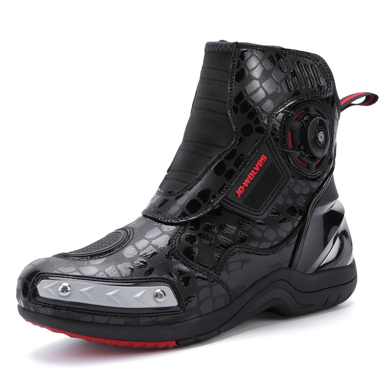 ddmytiger autumn winter mid help couple anti fall racing shoes, waterproof and wear-resistant motorcycle shoes C ddmythur