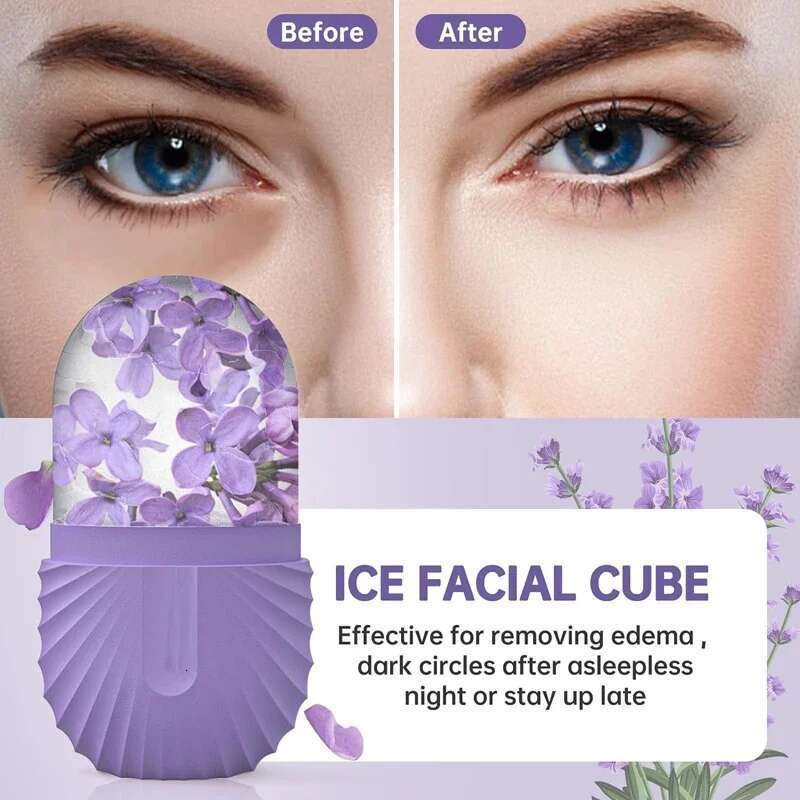 Face Cube Beauty Massage Silicone Mold For Eye Puffiness Ice Facial Roller Shrink Pores