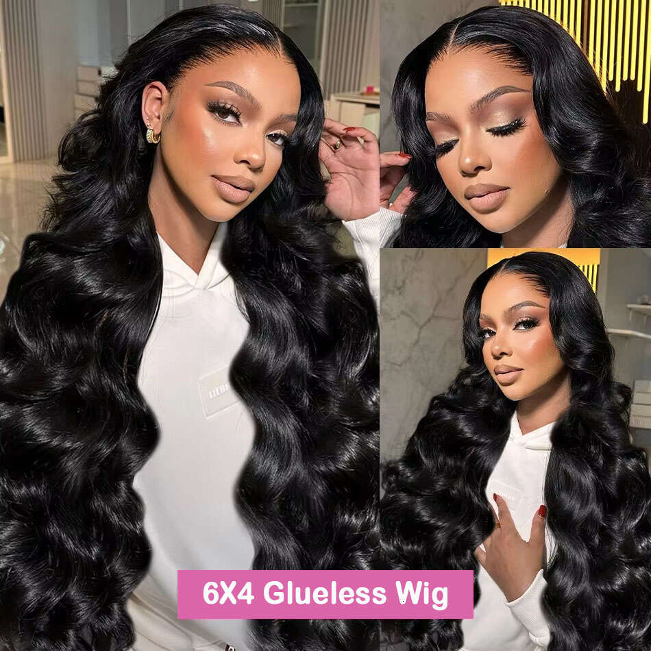 30Inch Body Wave Front Glueless Wig Ready to Wear 13x6 HD Transparent Human Hair Lace Frontal Brazilian Wigs
