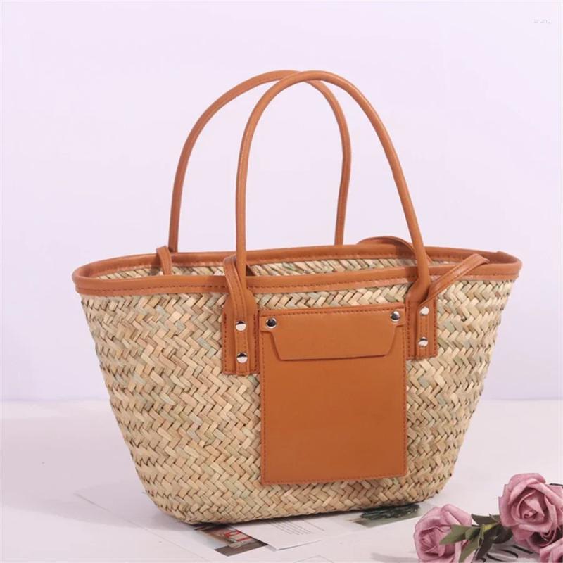 Ladies Beach Bag Woven Shoulder Bag: Rattan Messenger Summer Shopping, Lightweight hot Straw Handbags for Women