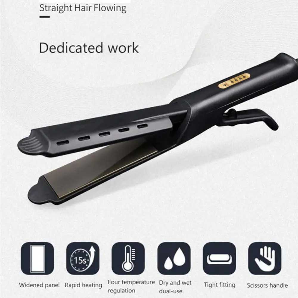 Professional adjustable temperature fast heating wet dry use womens straightener CL240923