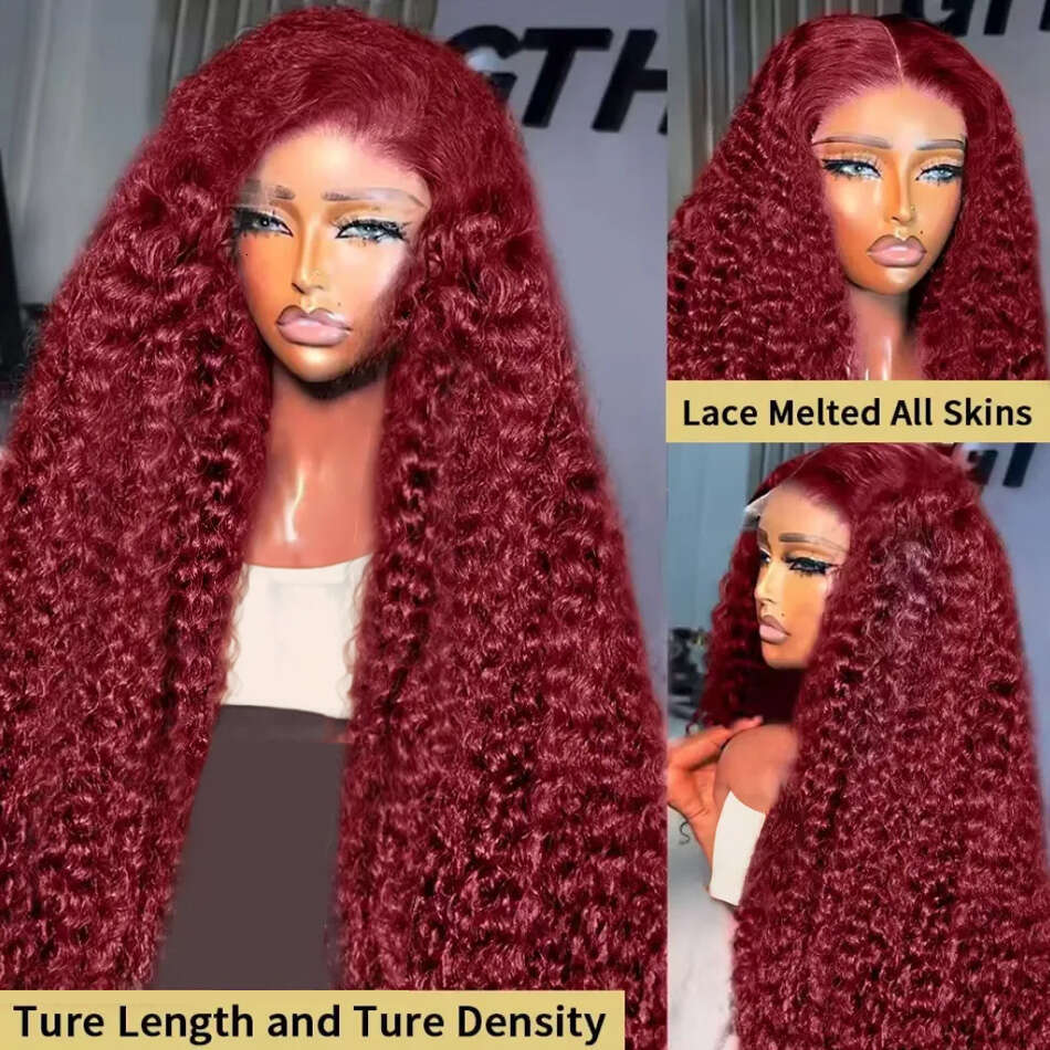 99J Bury 13x6 Deep Front Wig Water Wave Human Hair 13x4 HD Lace Frontal Curly Wigs For Woman