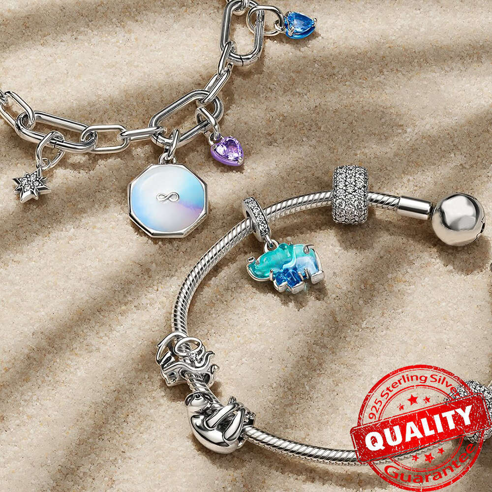 925 Sterling Silver Me Series Black Charm Heart Mini Dangle Charms Fit Original Me Bracelet Original Necklace Pendant Jewelry DIY For women Fashion Gi
