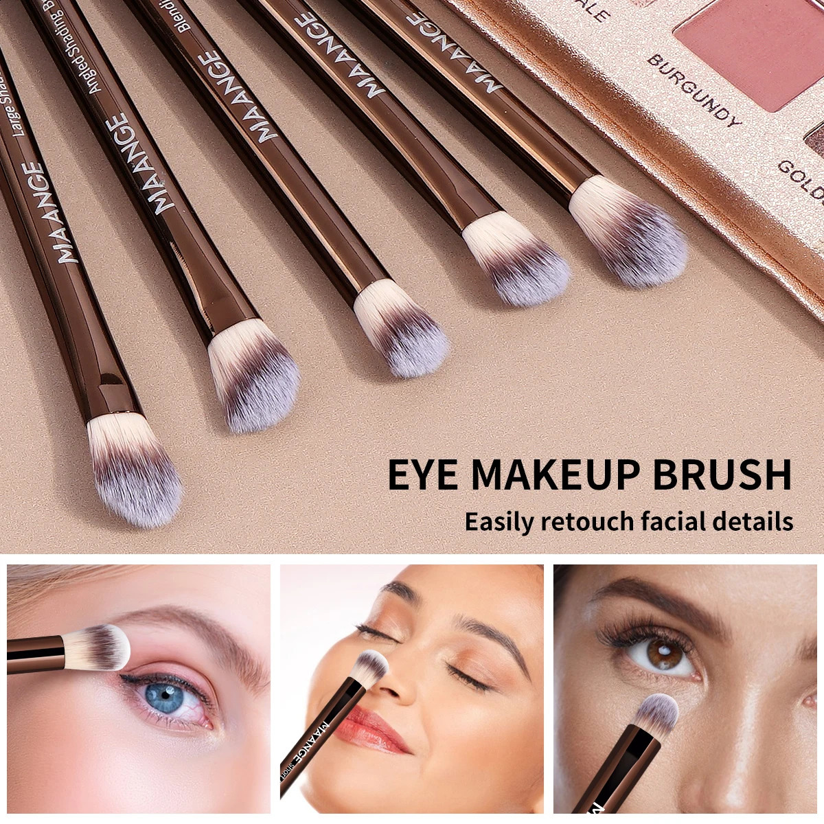 MAANGE 20 pieces/set professional cosmetic brush double-sided basic concealer powder blusher eye shadow brush for liquid cream powder 241015