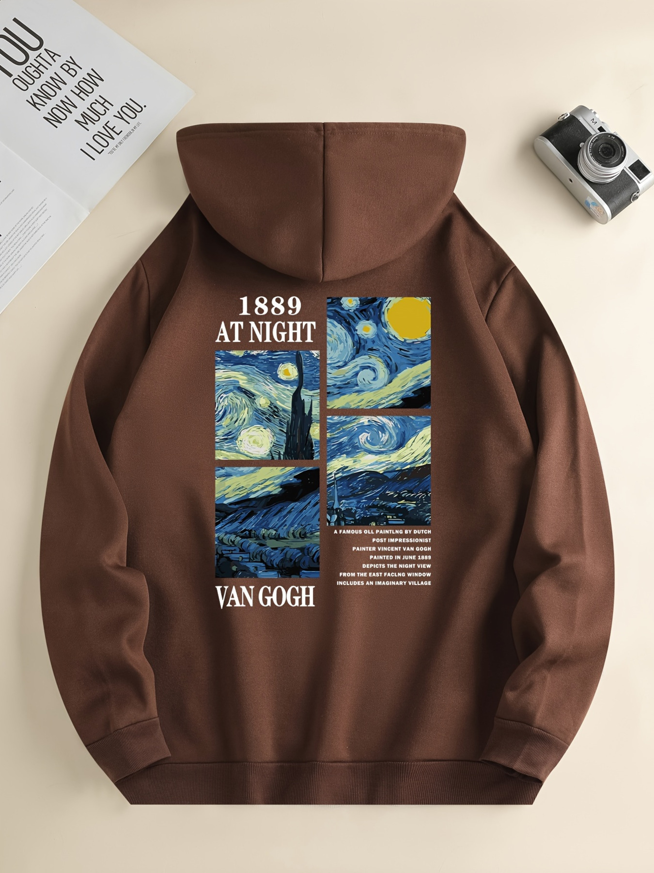 Starry Sky Art Print Men's Long Sleeve Hoodie, Drawstring Hooded Sweatshirt With Kangaroo Pocket, Casual Comfy Versatile Top For Autumn & Winter