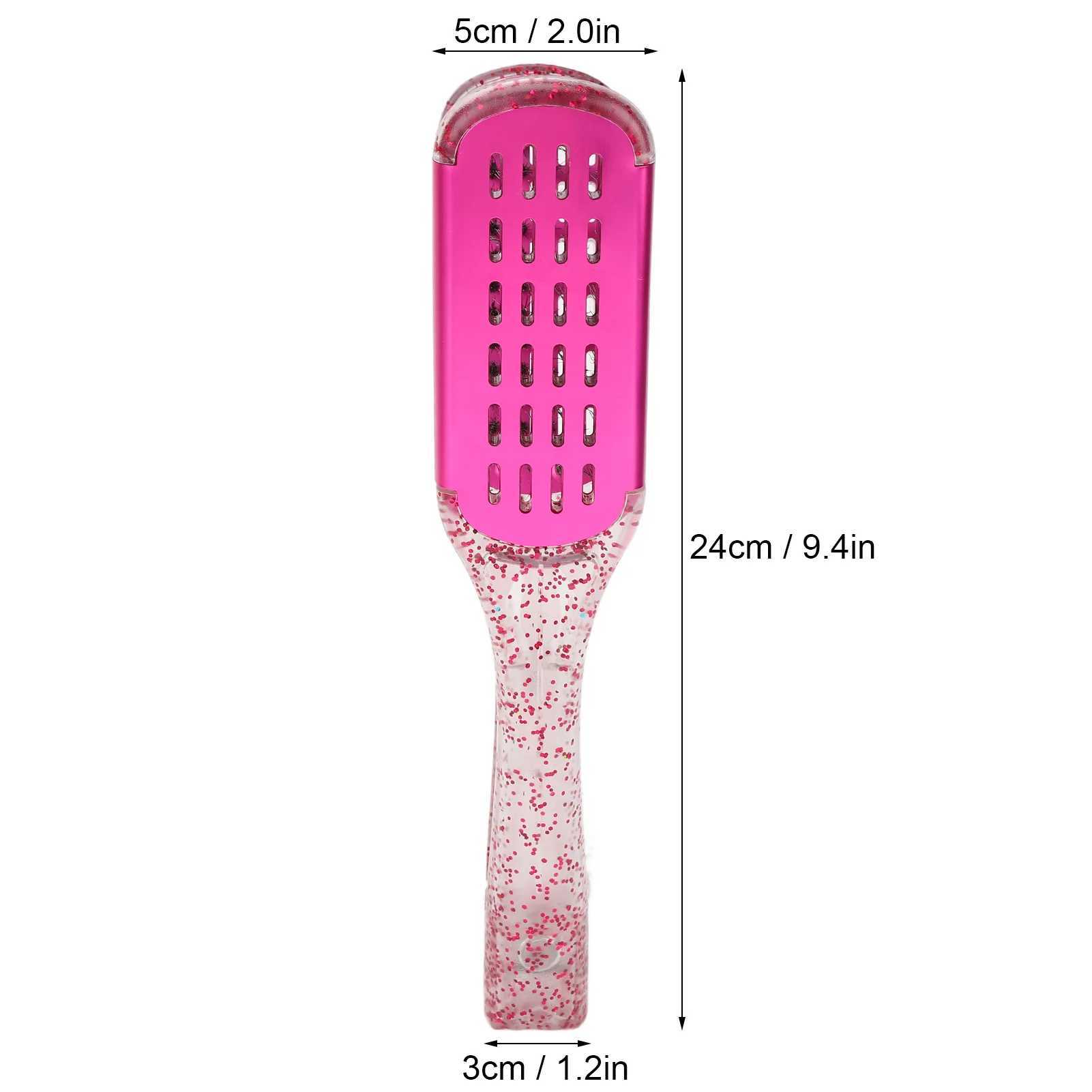 Hair straightening and splicing comb soft hair double-sided hair straightener clip brush styling tool rose red hair straightener comb CL240923
